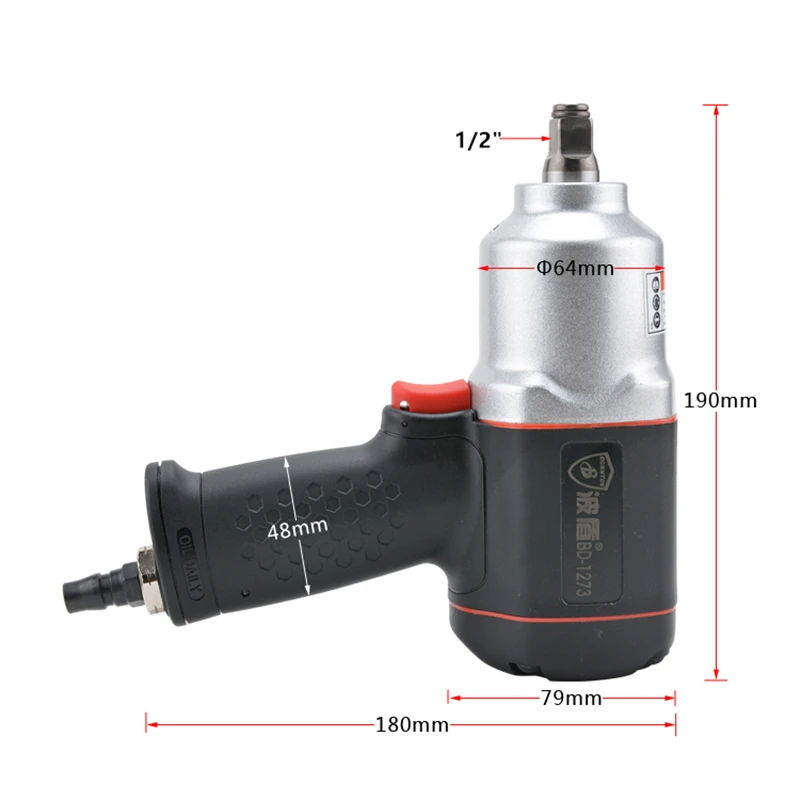 Borntun 1/2 "двойной-молоток пневматические воздействия Гаечные ключи промышленных 2-молоток 12.7 мм автомобильных шин ремонт техническое