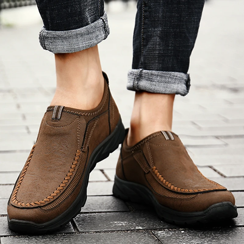 Para Hombre, Mocasines Hechos a Mano de Estilo Retro y Casual, Zapatos Ideales para Diario, a la Moda, Novedad, 2021 - Imagen 3