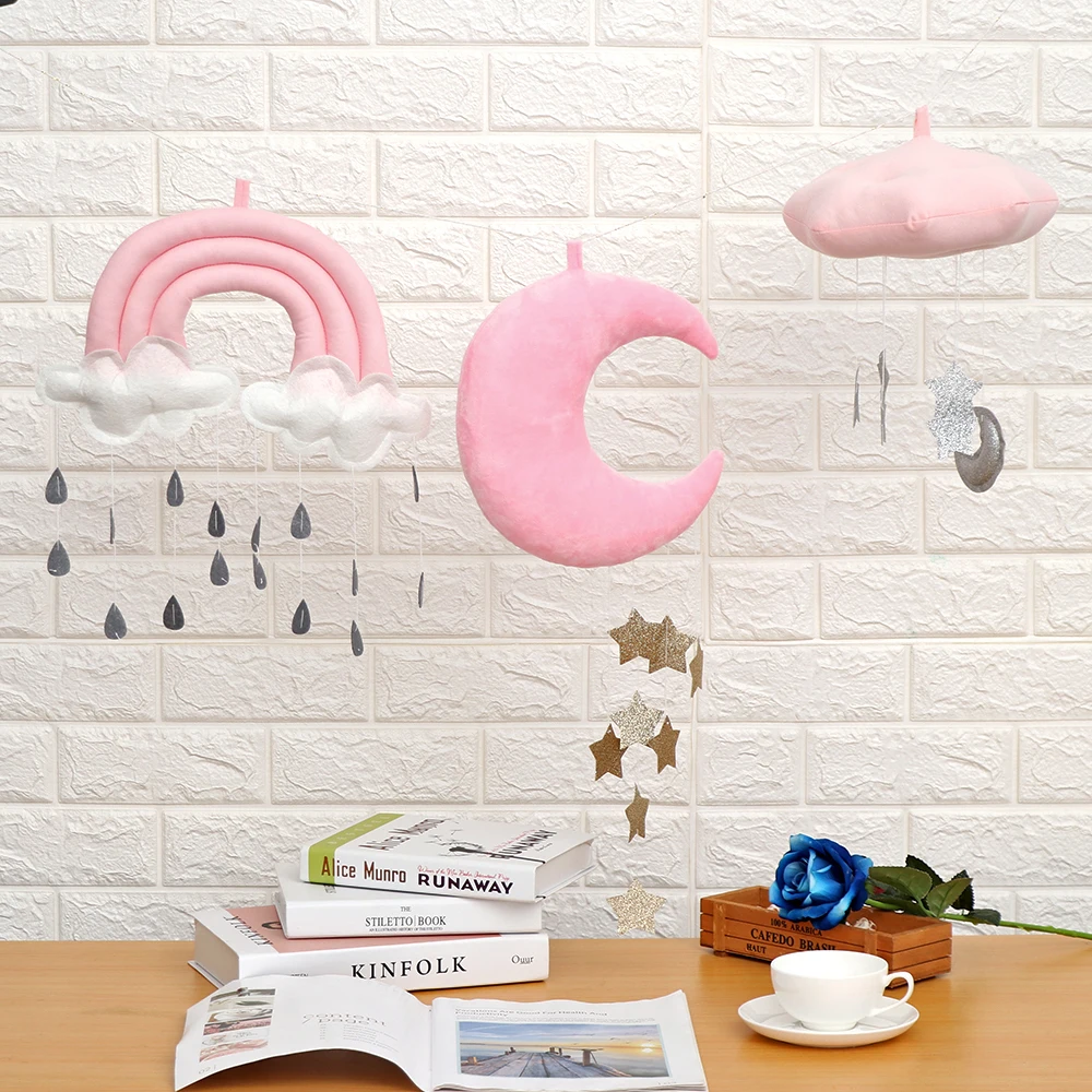 

10 Styles Moon Cloud & Star Pattern Craft Kids Girls Boys Bedroom Hanging Decoration Accessories Home Room Decor