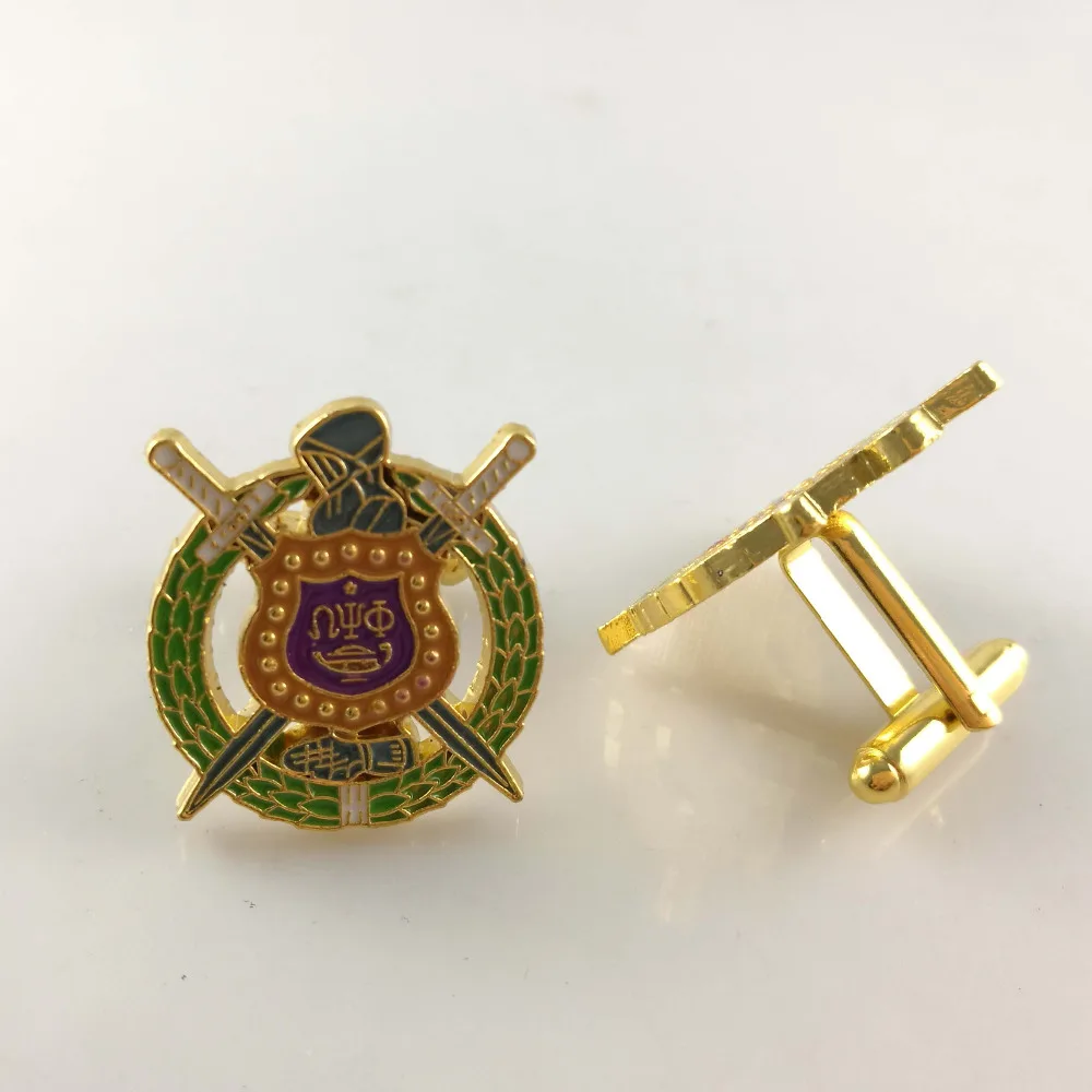 

1pair free shipping Omegaa Psi Phi Fraternity LOGO Cufflinks Jewelry