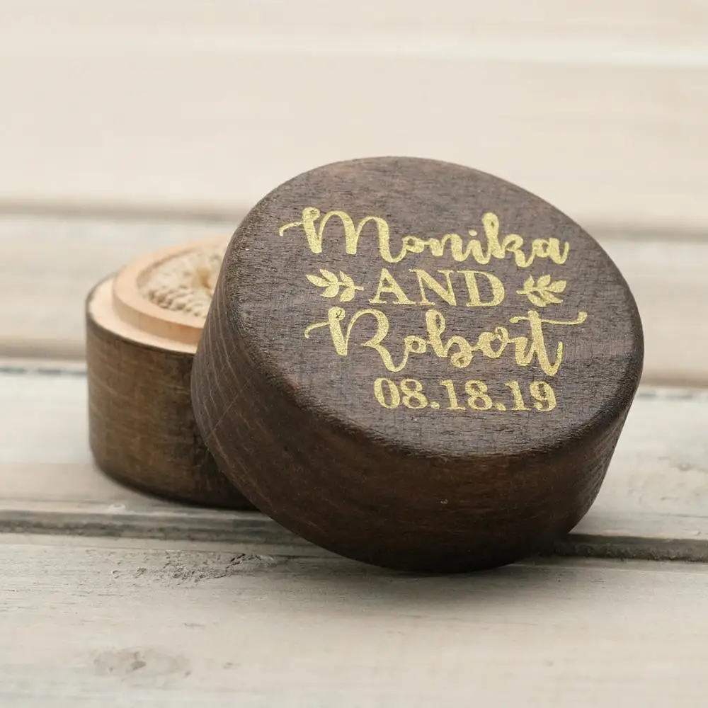 

Personalized Wedding Ring Box, Engagement Ring Bearer, Custom Rings Holder, Wooden Box, Jewelry Box, Rustic Wedding Gifts