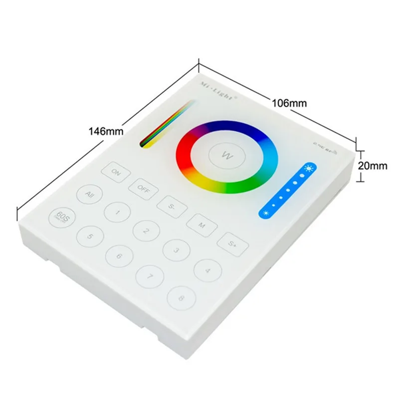 CLAITE полностью совместим с цветовой моделью RGB+ CCT B8 8 зон настенное крепление Smart Панель светодиодный диммер контроллер работать с цветовой моделью RGB+ CCT прожектор лампы