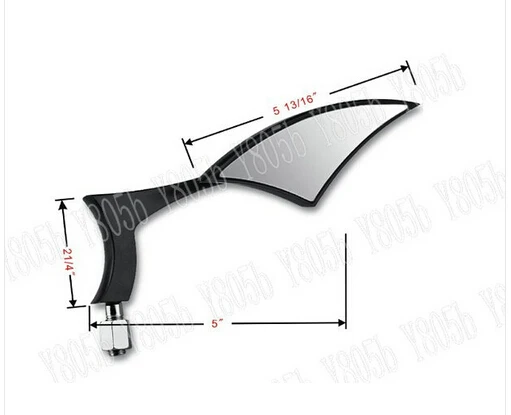 Черные мотоциклетные Задние Зеркала для Honda Shadow Spirit Saber Aero ACE Steed VLX 400 600 1100 DLX VTX1300 1800