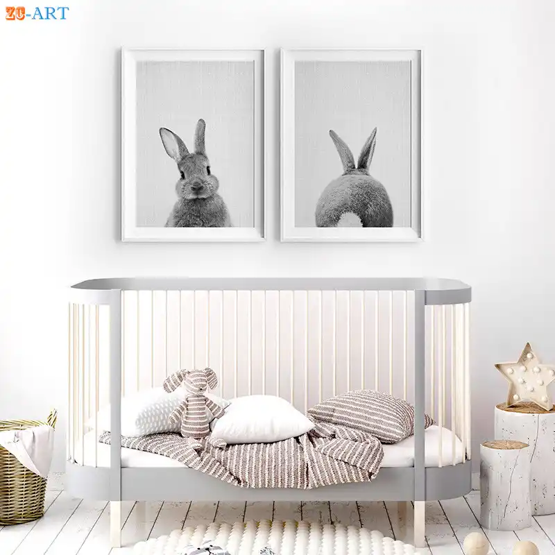 framed bunny pictures for nursery