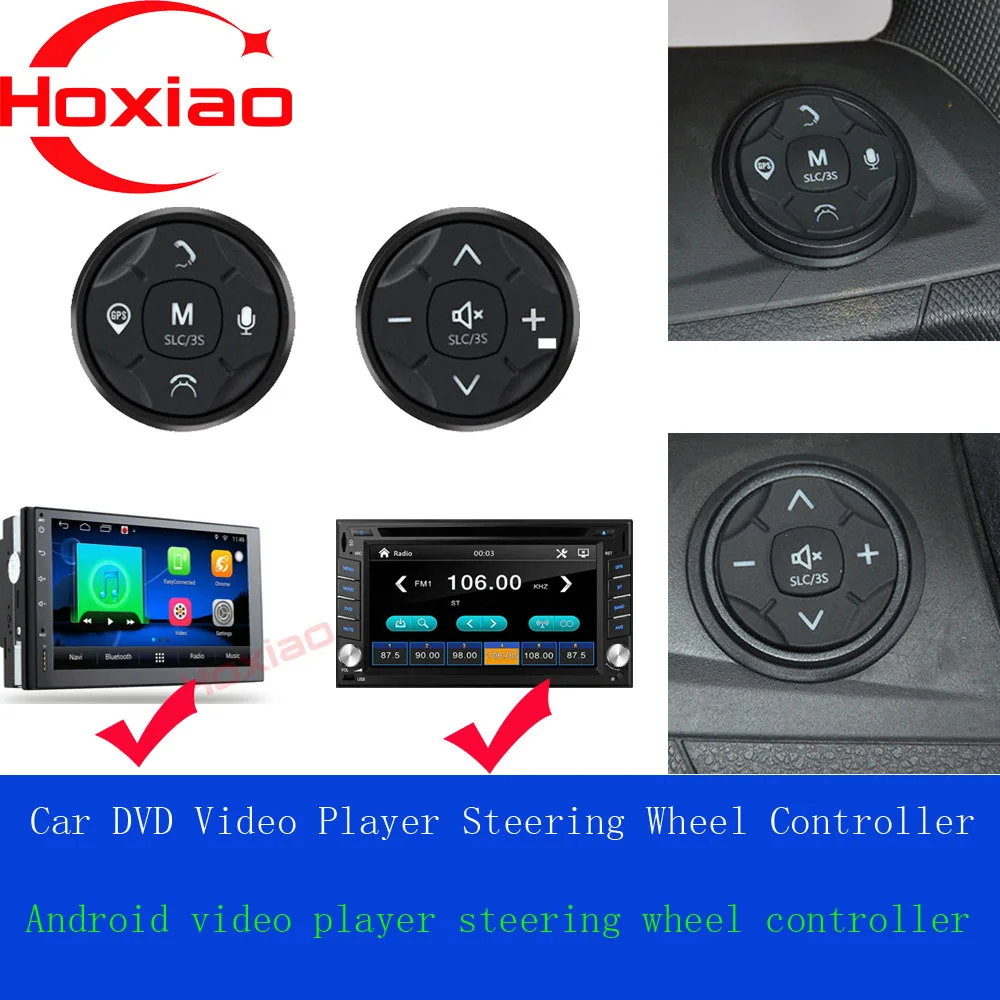 

Universal Wireless Car Radio Multimedia Steering Wheel Controller Remote Stereo DVD Navigation Night Vision Light Button