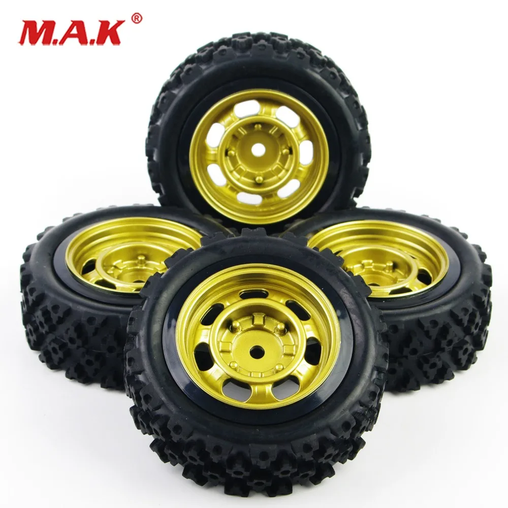 

4Pcs/Set 1:10 Scale Rally Racing Rubber Tires and Wheel Rim with 6mm Offset and 12mm Hex fit Off Road Car RC Accessories