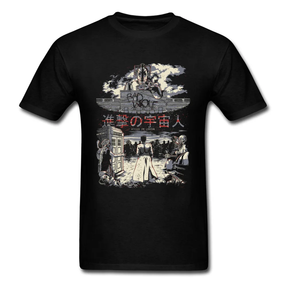 attack on london 8801 April FOOL DAY Cotton Round Collar Tops T Shirt Short Sleeve Simple Style Tee-Shirt Graphic Top T-shirts attack on london 8801 black