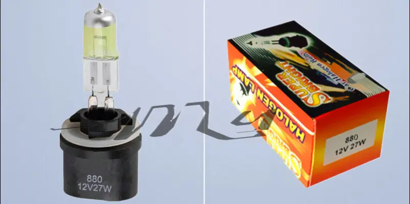 2 개 880 889 H27W 할로겐 전구 27W PGJ13 헤드 라이트 자동차 안개 램프 라이트 러닝 자동차 광원 주차 일 DRL 옐로우 앰버