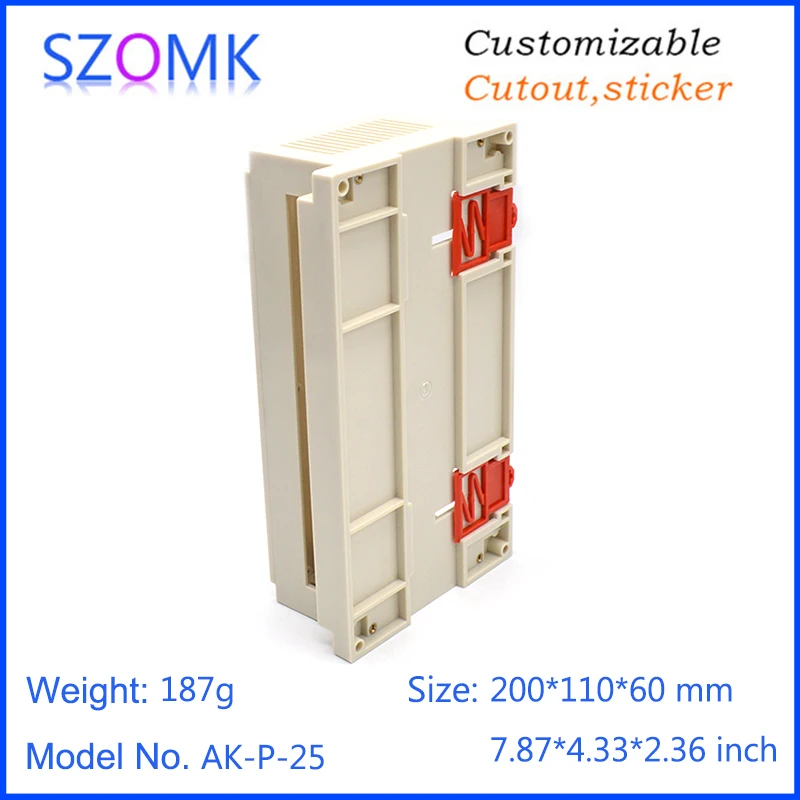 szomk plastic din rail enclosure PLC plastic electronics instrument housing din rail device box (15)