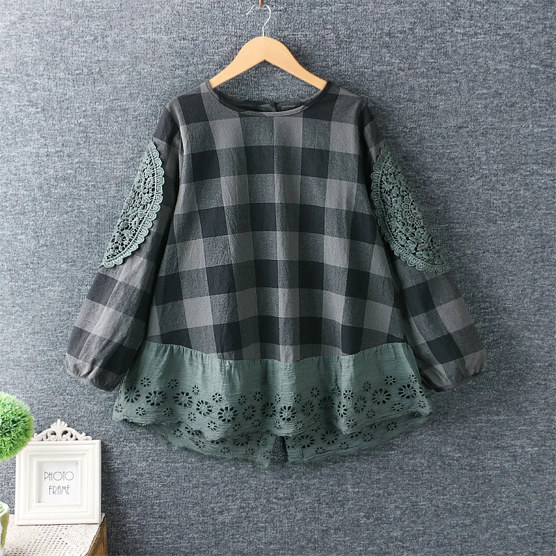 

Japanese Mori Girl Embroidered Doll Shirt Blusas Mujer De Moda Womens Tops and Blouses Sweet Lolita Hippie Boho Cotton Shirts