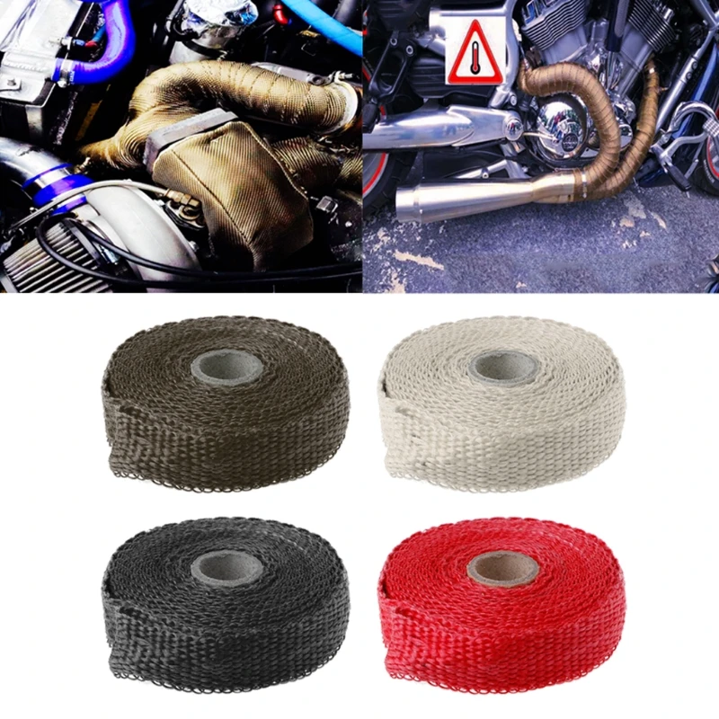 Asseny Car Motorbike Exhaust Pipe Wrap Tape Manifolds Heat Thermal Wrap Tape 