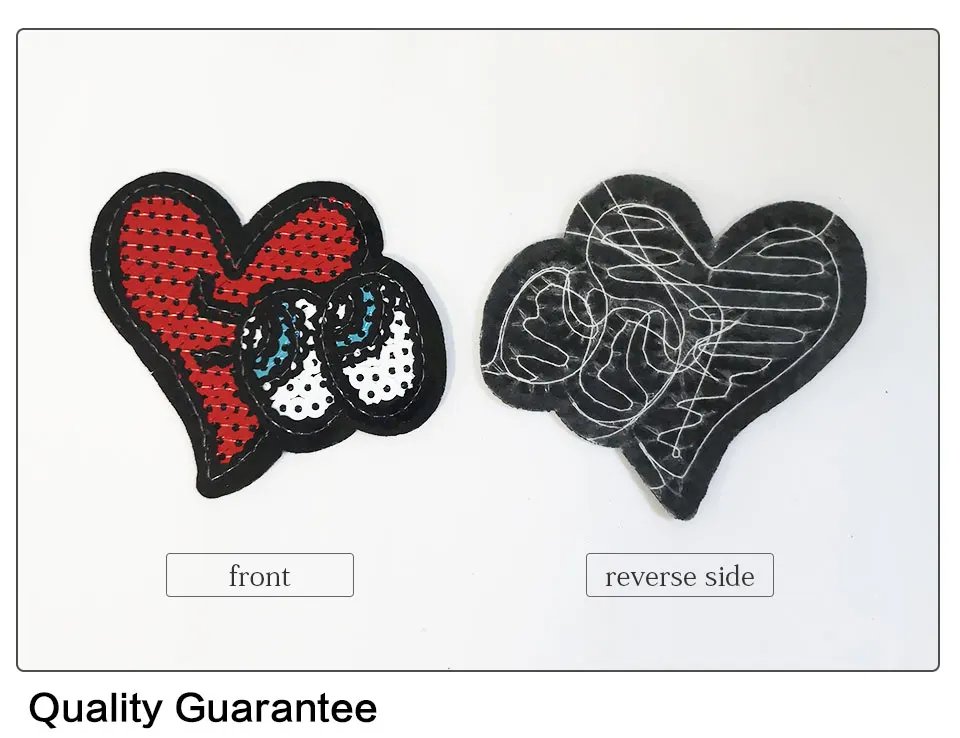 Sequin Patches Iron On Girl Embroidered Crown Rainbow BirdHeart LoveStarSexy Lip Patches For Clothing DIY Letters T-shirt (4)