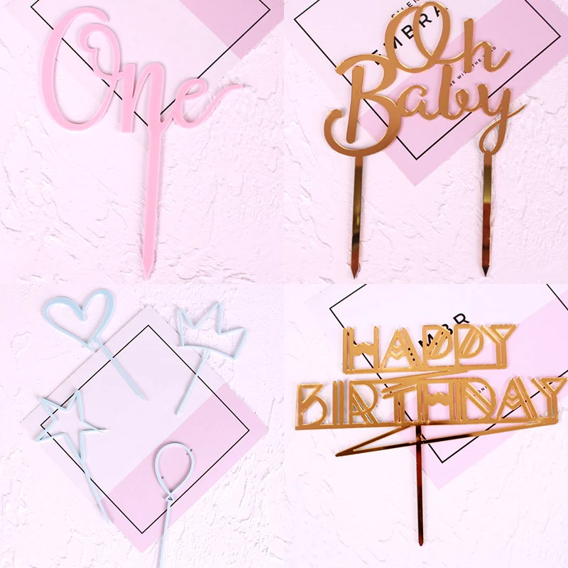 Торт Topper Baby Shower Новинка Oh Детский день свадьба вечеринка Декор Сделай Сам С Днем