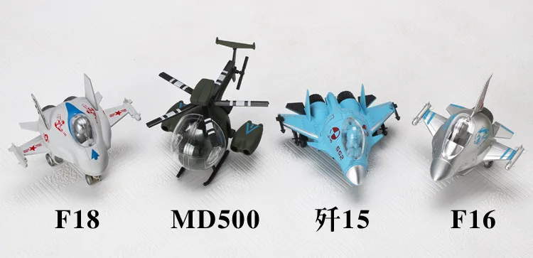 4 шт./компл. версии 4D истребитель F18 F16 MD500 J15 Пластик собрать самолет модель игрушка для детей