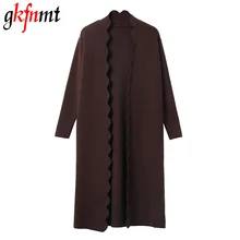 Gfkmnt Fashion Autumn Winter Warm Long Knitted Sweaters Thick font b Coat b font Wool Fashion