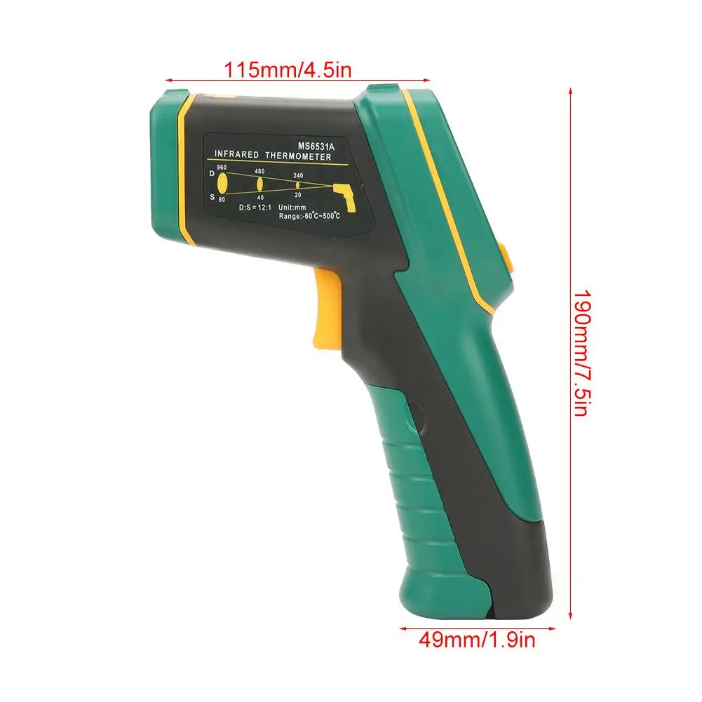 MS6531A/MS6531B/MS6531C ручной цветной экран Инфракрасный термометр инструмент
