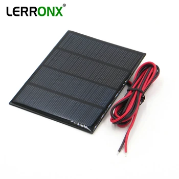 

4pcs/lot 18V 1.5W 83mAh Solar Panel solar battery charger with cable for mobile phone flashlights solar toys DIY solar cells