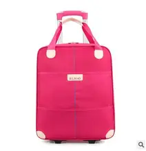 New 2016 travel trolley bag with wheels women men Unisex luggage bag on wheel suitcase Travel Duffle Oxford Travel bag on wheels