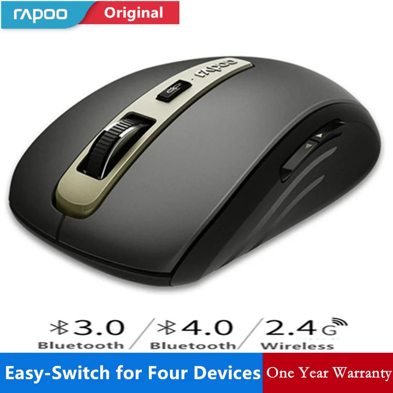 

New Rapoo MT350 Mini Multi-mode Wireless Mouse Switch between Bluetooth 3.0/4.0 and 2.4G for Three Devices Connection