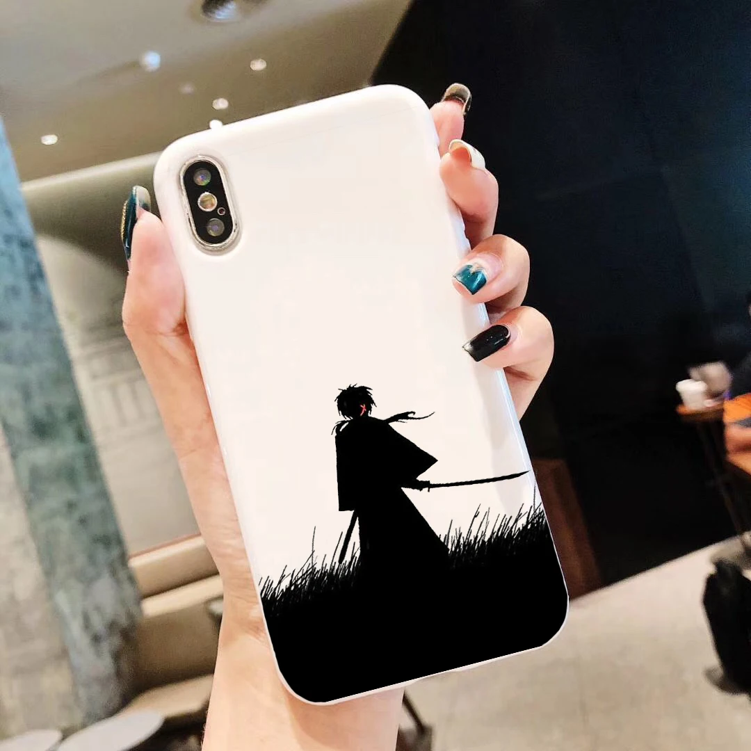 Меч искусство онлайн Kirito ONE PIECE Zoro Kenshin Himura Saber белый мягкий силиконовый чехол для