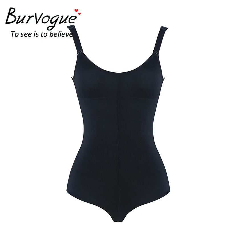 Burvogue Latex Body Shaper Waist Slimming Shapewear for Women Waist Control Underbust Zipper Body Shaper Sexy Underwear Bodysuit