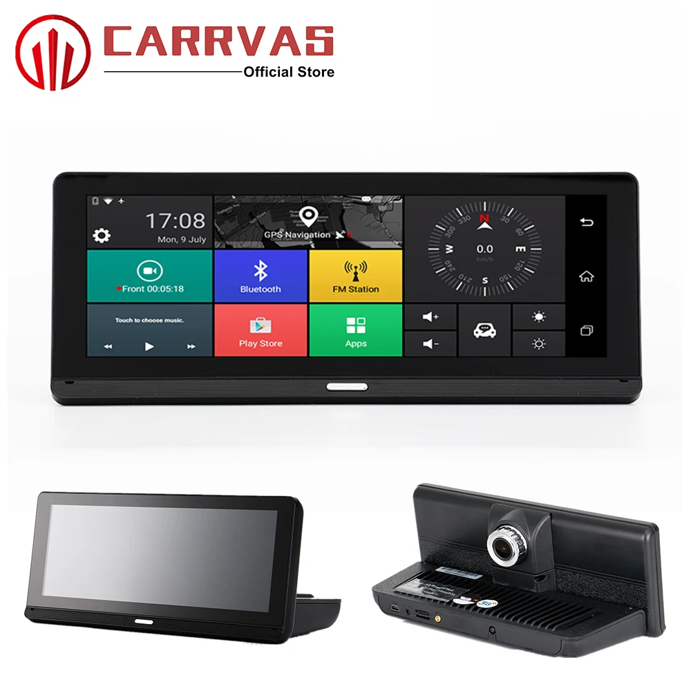 CARRVAS gps DVR для автомобиля 7,84 дюймов Android 5,0 DVR навигатор с MP3/mp4 плеерами Bluetooth G-SENSOR HD 7,8" экран gps плеер