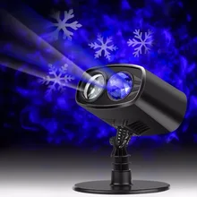 Outdoor Waterproof Christmas Snow Falling LED Kaleidoscope Ocean Wave Light Projector for Xmas Halloween Carnival Party Decor