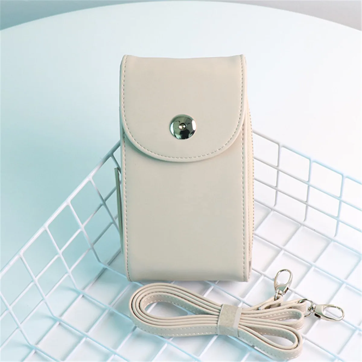 Osmond, женские сумки, Корейская мини-сумка, сумки для сотового телефона, простые маленькие сумки через плечо, повседневная женская сумка на плечо с клапаном - Цвет: Off White