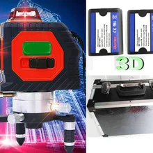 3D лазерный уровень 12 линий перекрестный уровень выравнивания с 360 поворотной функцией саморезки и наружных уровней ЕС Lazer