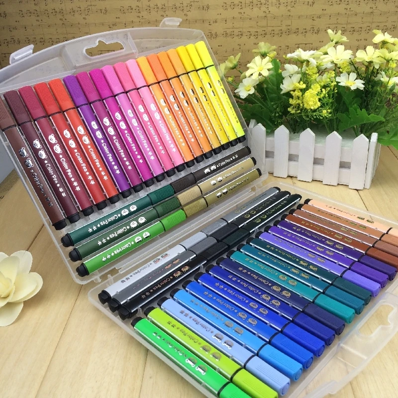 12/18/24/36/48 Color Watercolor Pen Set Art Marker Drawing Washable Non