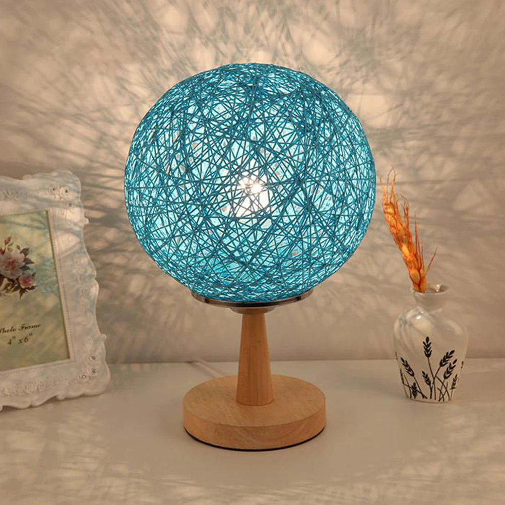 

Twine Sepak Takraw Table Lamp Rattan Ball LED Night Light Home Decoration Colorful Night Lamp For Living Room Bedroom