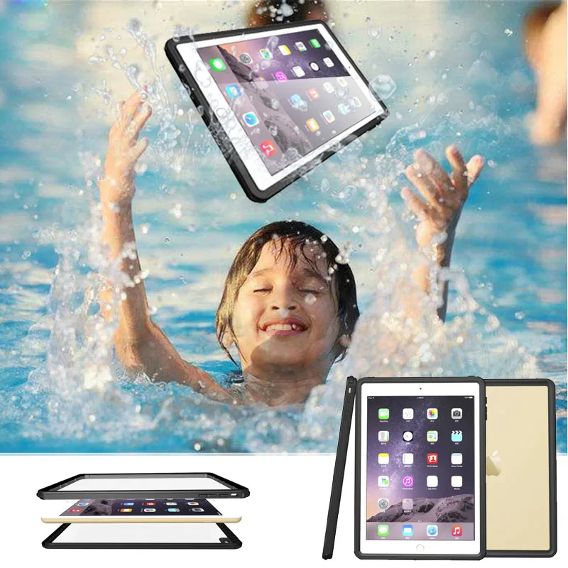 Высокое качество водонепроницаемый снегозащитный Дайвинг фотография Чехол для iPad 6 pro 9," Водонепроницаемый Чехол для iPad Air 2 9,7" черный
