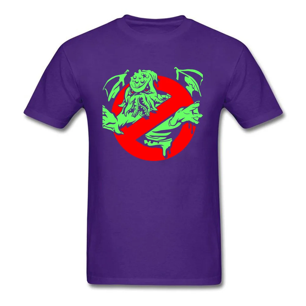 Cthulu Busters Cotton Simple Style Tops Tees 2018 Fashion Short Sleeve Student T-Shirt Casual ostern Day T Shirts Crewneck Cthulu Busters purple