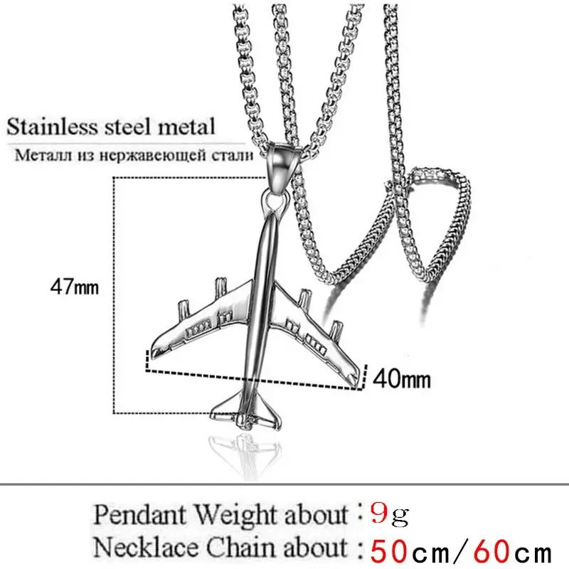ZFVB самолет ожерелье «самолетик» Мужская цепь из нержавеющей стали коробка цепь Золотой цвет истребитель кулон ожерелье s ювелирные изделия подарок
