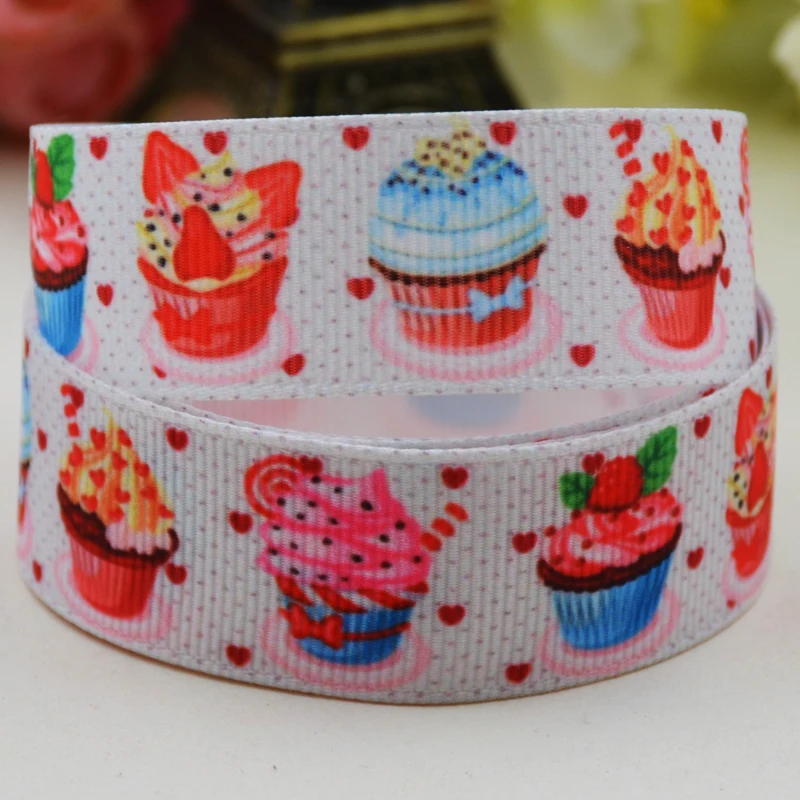 

7/8'' (22mm) CupCake Character printed Grosgrain Ribbon party decoration satin ribbons X-02245 OEM 10 Yards