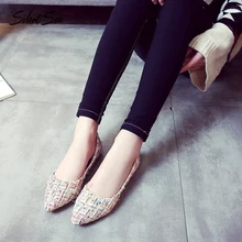 Silentsea/Новая женская обувь на плоской подошве; балетки на плоской подошве; модная женская обувь без застежки на плоской подошве; красивые женские туфли-лодочки; Летняя женская обувь; Повседневная обувь; большие размеры