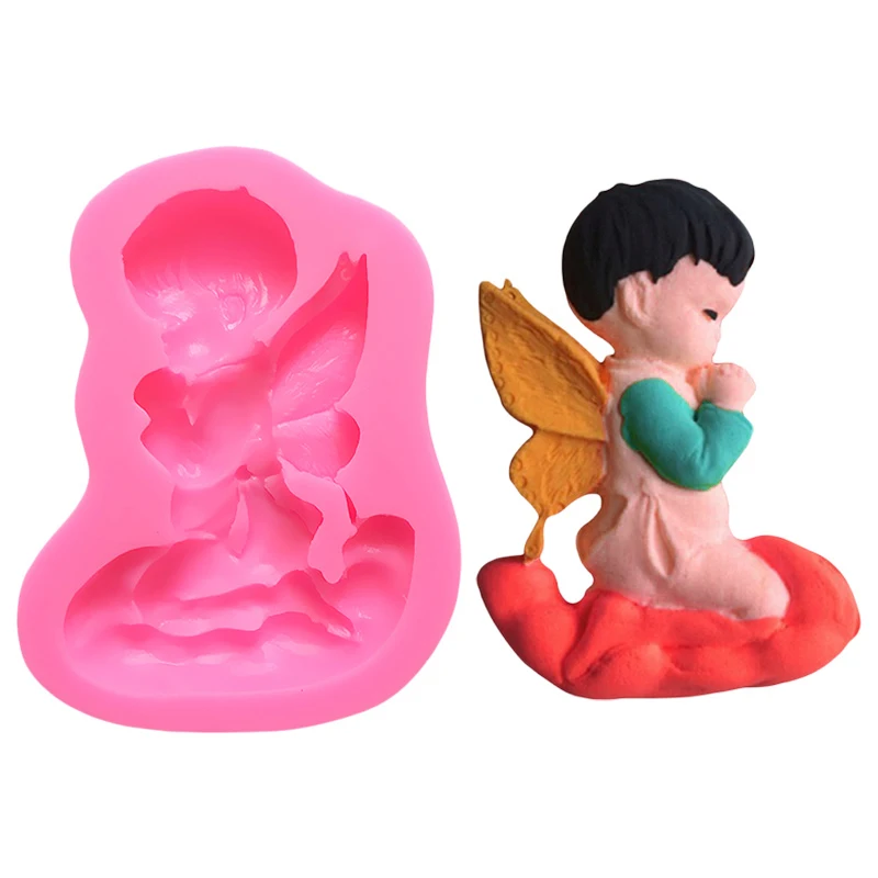 

Boy Prayer Silicon Cake Molds for Fondant Cutter Molde Form Silikon Baking Tools for Fondant Cake Decorating 3d shape for soap