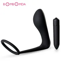 10 Speed Silicone Male Prostate Massage with Ring Anal Vibrator Butt Plug Adult Sex Toys for Men Climax Fantasy Sex Machine