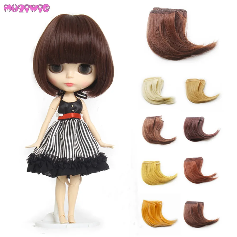 

One Piece 10/15*100cm Synthetic Natural Curly Hair Wefts for BJD/Blyth/American Dolls DIY Accessories