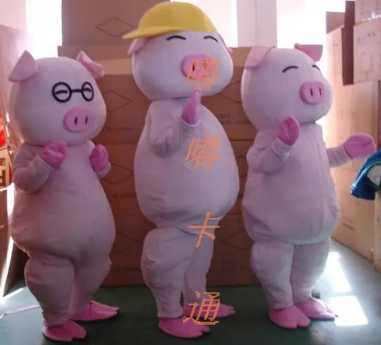 Mc Pig Mascot Costume Pink Pig Cartoon Character Cosply Carnival Costume Anime Cosplay Kits Mascotte