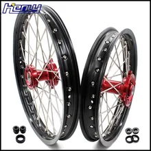 1" /16" Spoked Pitbike Колеса детский большой обод Набор для HONDA CRF150R 2007- колеса мини красная ступица