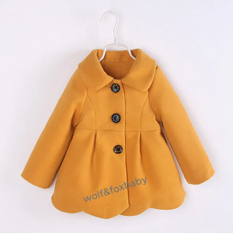 Пальто для детей от 2 до 8 лет розница Одежда утолщенная с длинным рукавом и бантом для детей Весна Осень Зима
