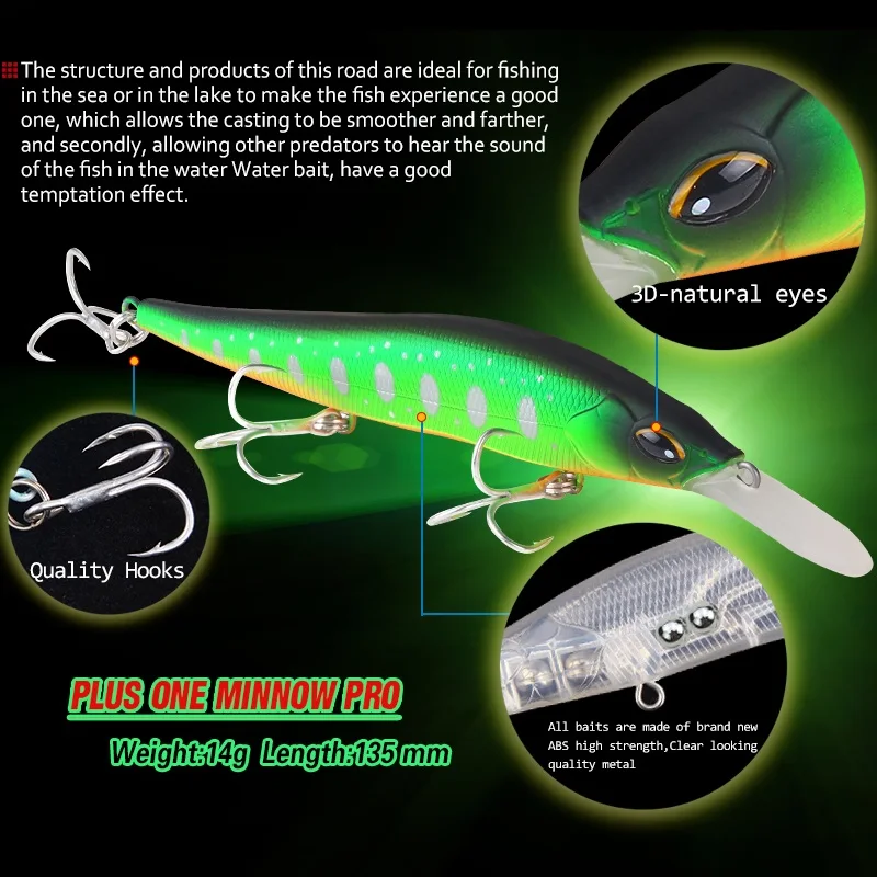 SEAPESCA Новинка JERKBAIT качественная рыболовная приманка 135 мм 14 г погружающаяся