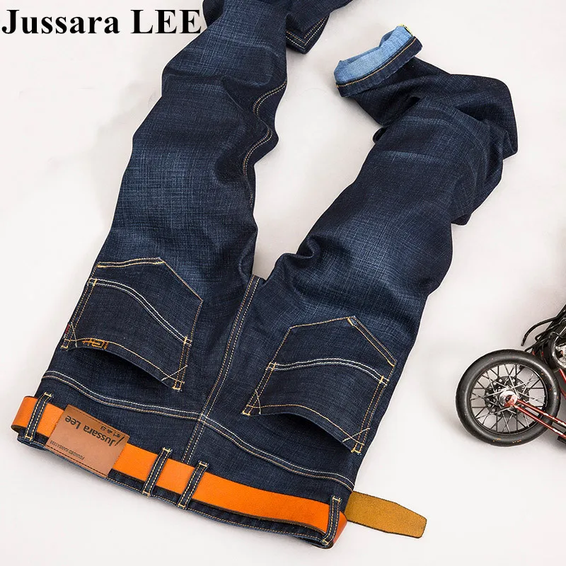 

2016 Mens Brand Stretch Autumn Winter Jeans Brand Jeans Large Plus Size Designer Cotton Stretchy Pants Trousers Blue Denim