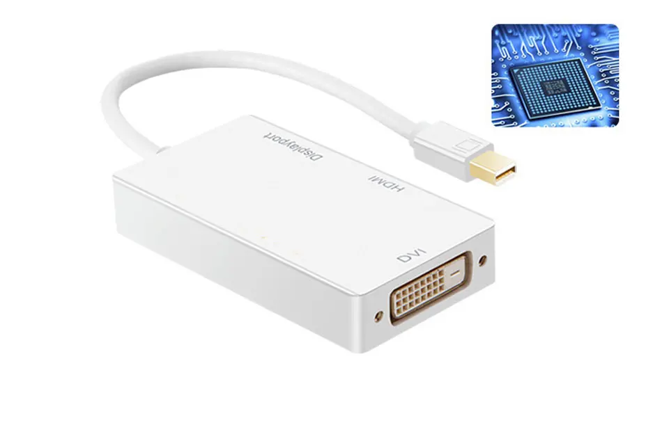 New Arrivals Mini DP to HDMIDVIVGA 4K2K three-in-one adapter Converter Cable For Apple MacBook Air Pro to hdmi vga dvi  (15)