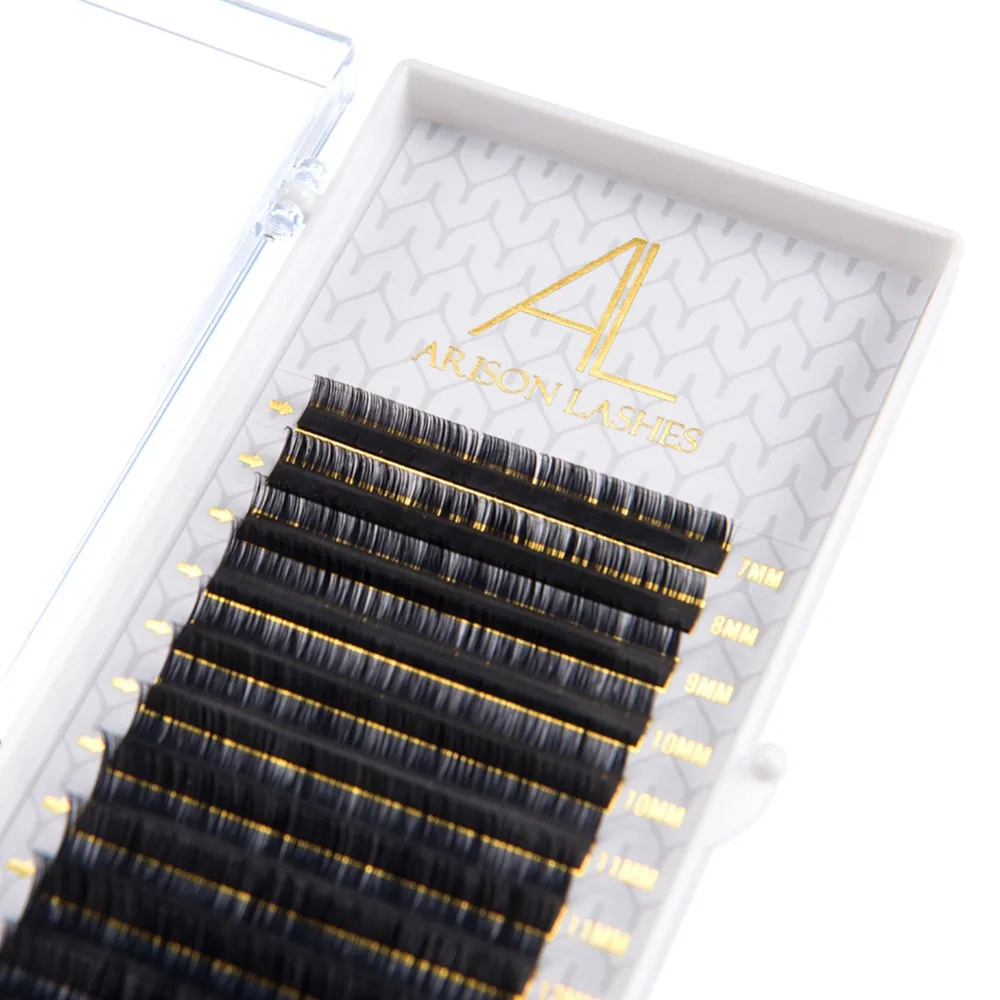 

Arison lashes 12rows faux mink individual eyelash lashes maquiagem cilios for professionals soft mink eyelash extension.