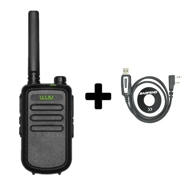 WLN KD-C10 uhf 400-470 МГц 16 канальный мини двухстороннее радио FMR PMR рация KDC10 - Цвет: Add a program cable