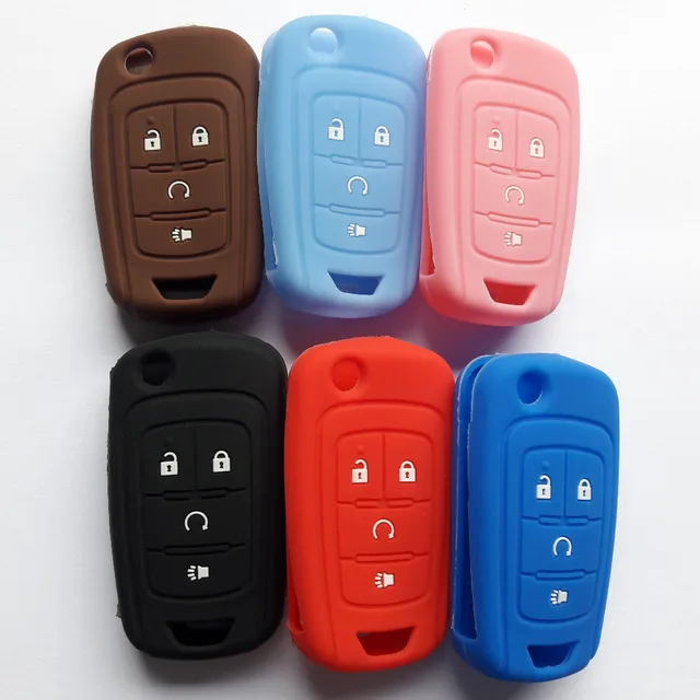 RUNFA AUTO Silica Gel Car Key Case Protect Holder For Chevrolet Chevy