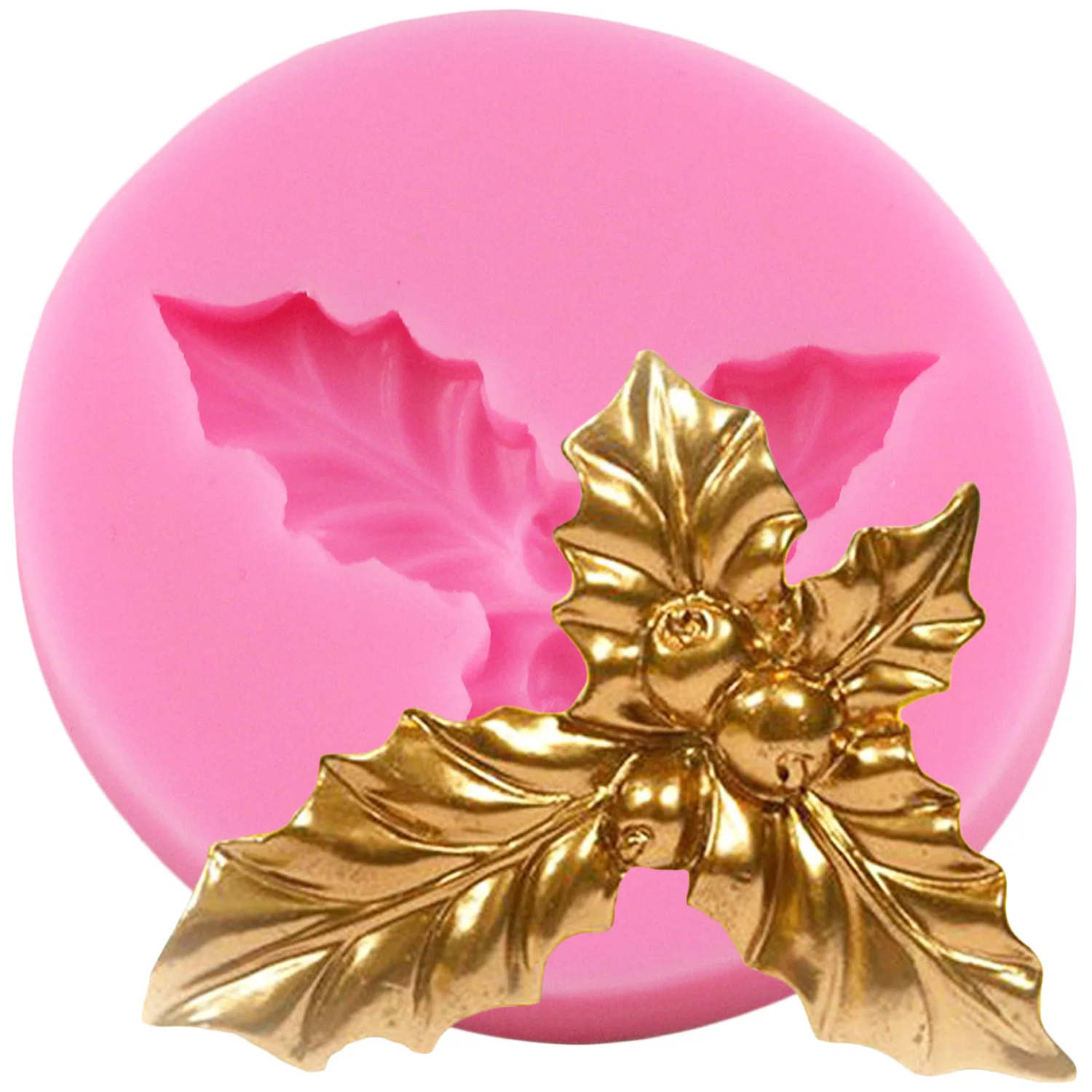 

Holly Leaves Christmas Cake Decorating Tools Silicone Mold Fondant Chocolate Candy Gumpaste Molds Cupcake Baking Mould