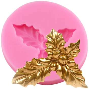 

Holly Leaves Christmas Cake Decorating Tools Silicone Mold Fondant Chocolate Candy Gumpaste Molds Cupcake Baking Mould